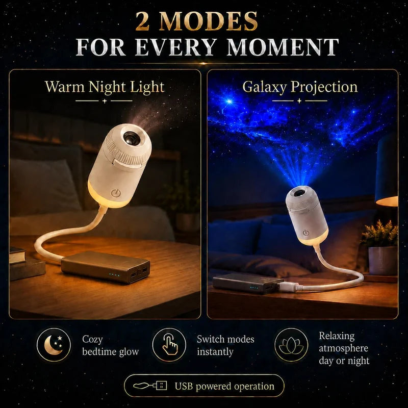 Portable Mini USB Starry Sky Projector Lamp – LED Night Light