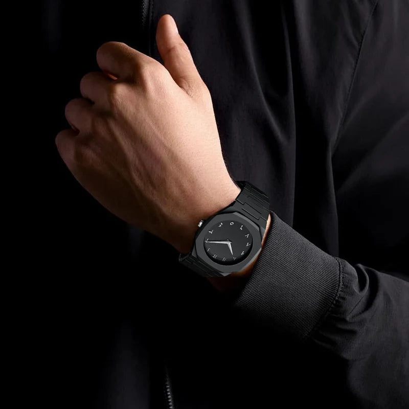 Stainless Steel Arabic Watch – Elegant Men’s Wrist Watch